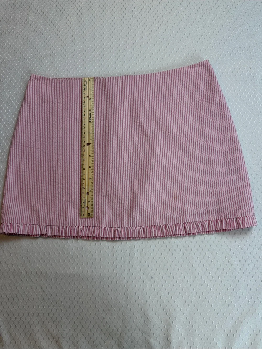 Lilly Pulitzer Pink Mini Skirt with Subtle Ruffle Hem